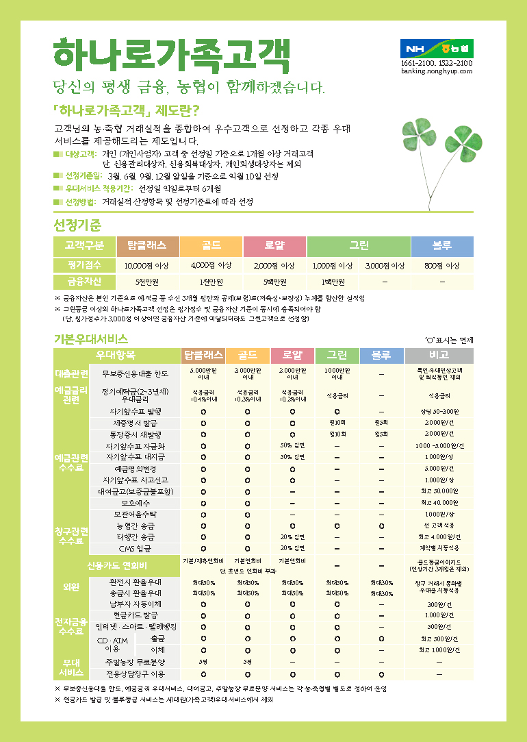 하나로가족고객제도